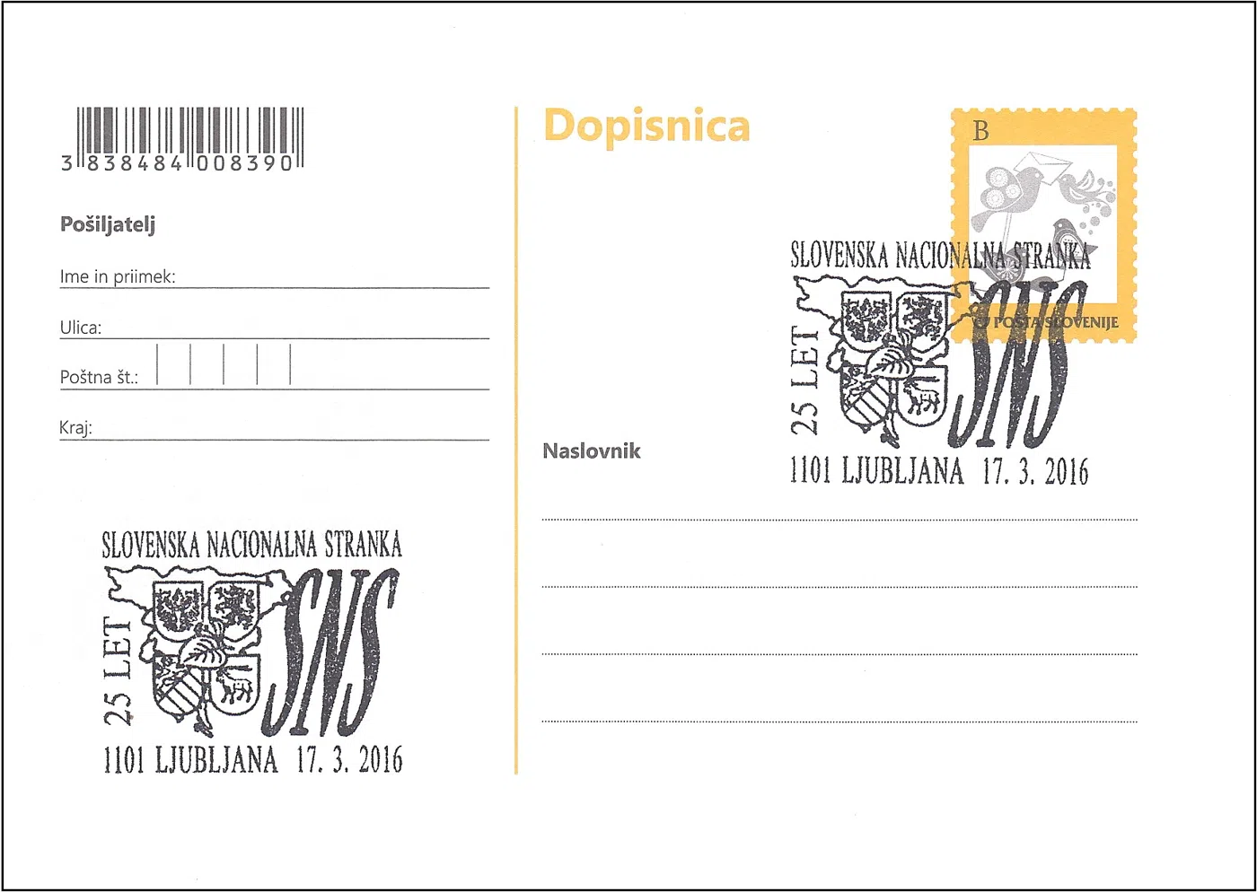 25 - LETNICA DELOVANJA SLOVENSKE NACIONALNE STRANKE - SNS